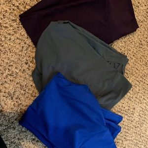 Cropped, colored athletic leggings bundle